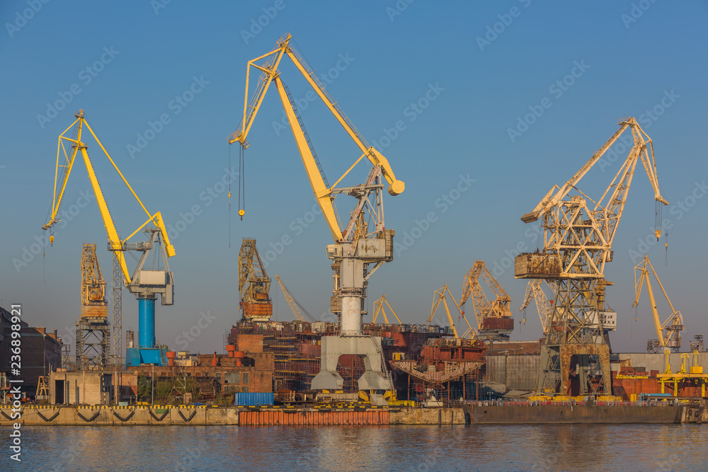 Shipyard have crane machine, Shipyard industry. Shipyard have crane machine, Shipyard industry.