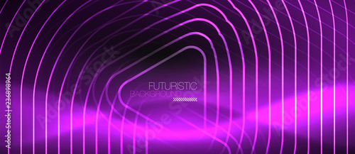 Dark black abstract background with neon colors and lines