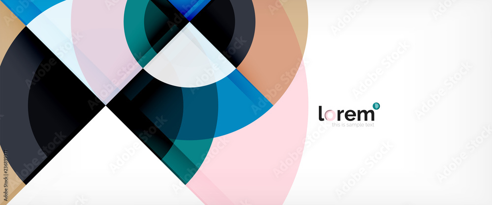 Fototapeta premium Multicolored round shapes abstract background