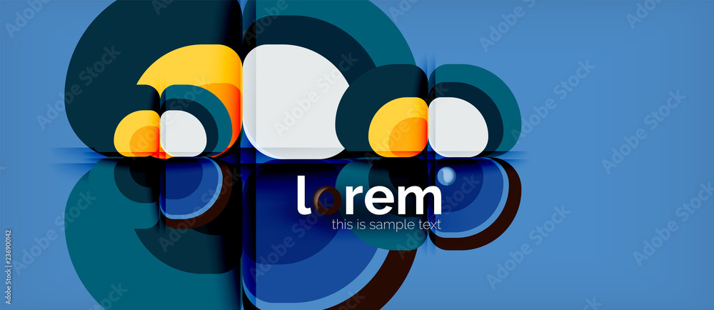 Abstract background - geometric multicolored round shapes composition. Trendy abstract layout template for business or technology presentation Abstract background - geometric multicolored round shapes composition. Trendy abstract layout template for business or technology presentation