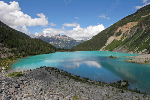 Upper Joffre Lake in Joffre Lakes Provincial Park, British Columbia, Canada.
