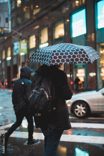 Photography Rainy street corner