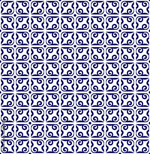 baroque blue pattern