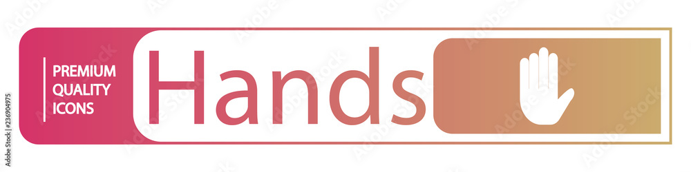 Obraz premium background hand icons