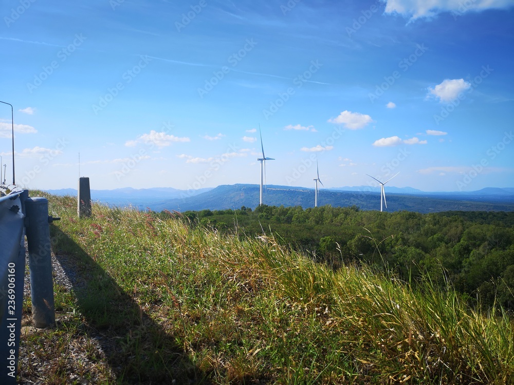 Obraz premium wind turbine at Korat Thailand energy