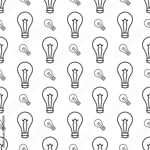 Bulb Icon Seamless Pattern