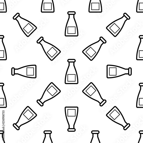 Bottle Icon Seamless Pattern