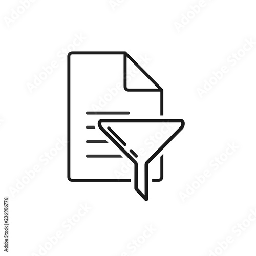 Информационный фильтр. Белый фон. Плоский дизайн.