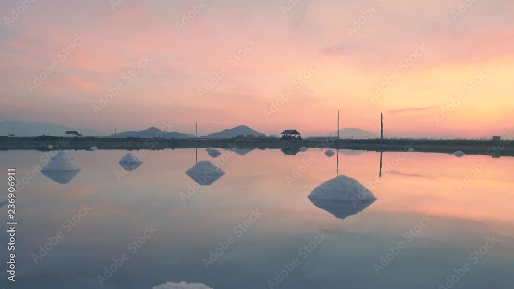 custom made wallpaper toronto digitalHon Khoi salt fields surrounded by mountains ready for salt harvest at sunrise, Vietnam