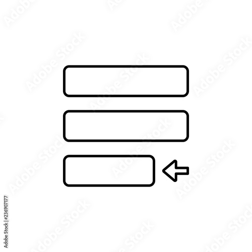 edition, justify icon. Element of editorial design icon. Thin line icon for website design and development, app development. Premium icon