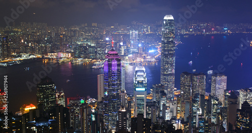 Hong kong landscape at night