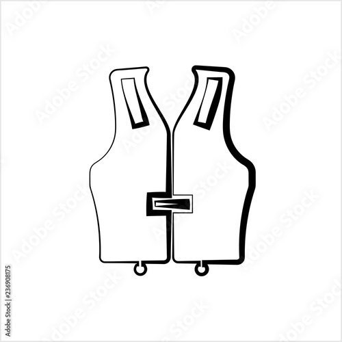 Life Vest Icon, Life Saving Jacket