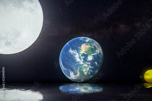 Fototapeta Naklejka Na Ścianę i Meble -  Galaxy World Journey Sun Elements of this image furnished by NASA