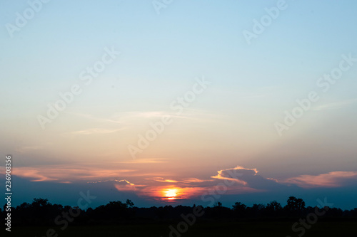  Sky and cloud at sunset. © praewpailyn