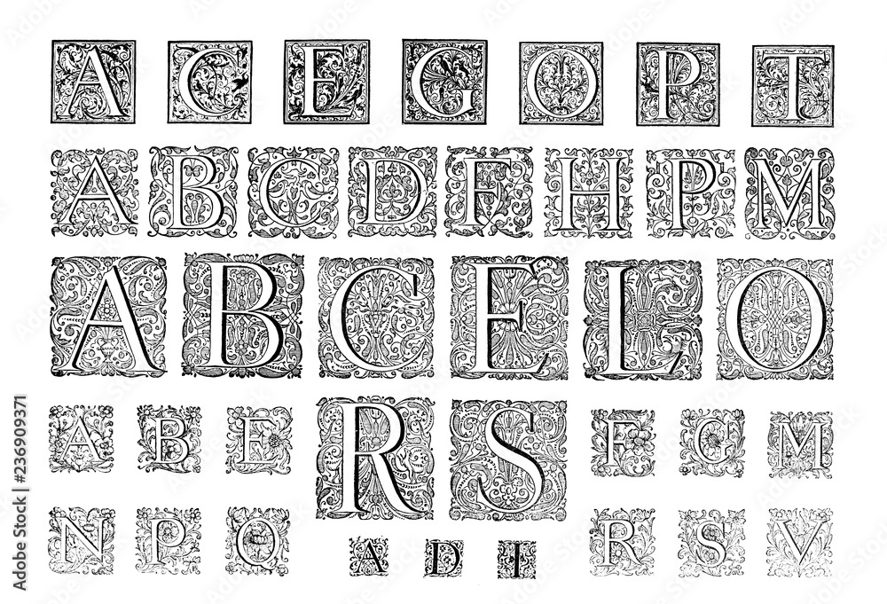 Obraz premium Retro font