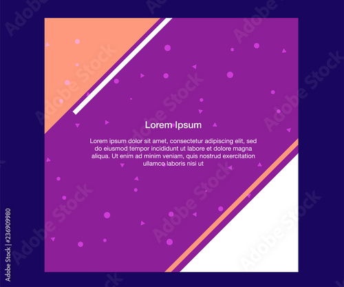 Memphis design fashion template banner for social media kit
