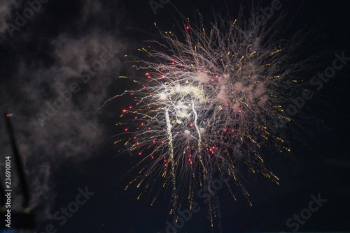 KELANTAN, MALAYSIA - NOVEMBER 29, 2018 : The fireworks show.