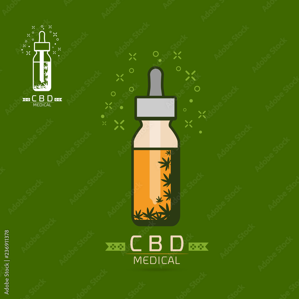 Cannabis oil logo template Vector illustration Cannabis oil logo template Vector illustration