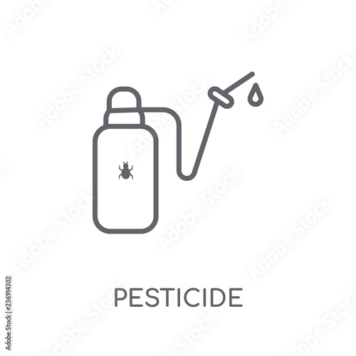 Pesticide linear icon. Modern outline Pesticide logo concept on white background from Agriculture Farming and Gardening collection
