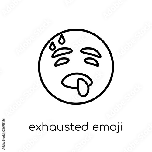 Exhausted emoji icon from Emoji collection.