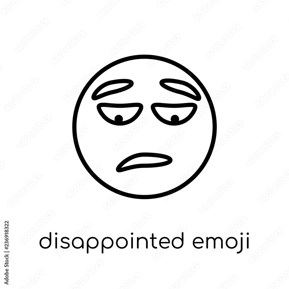 Disappointed emoji icon from Emoji collection. Disappointed emoji icon from Emoji collection.