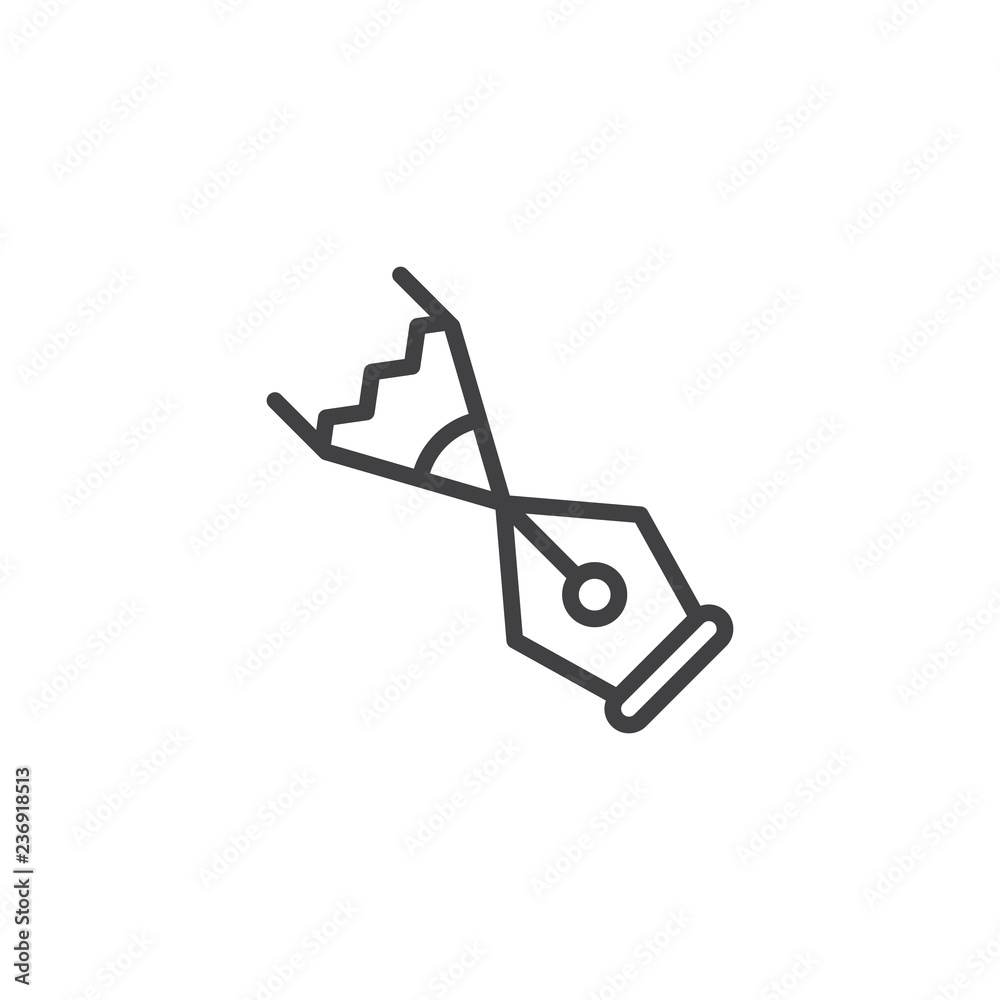 Pen tool and pencil outline icon. linear style sign for mobile concept and web design. Design tools simple line vector icon. Symbol, logo illustration. Pixel perfect vector graphics Pen tool and pencil outline icon. linear style sign for mobile concept and web design. Design tools simple line vector icon. Symbol, logo illustration. Pixel perfect vector graphics