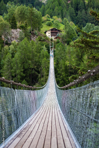 Suspension bridge, Monte Rosa - Switzerland photo