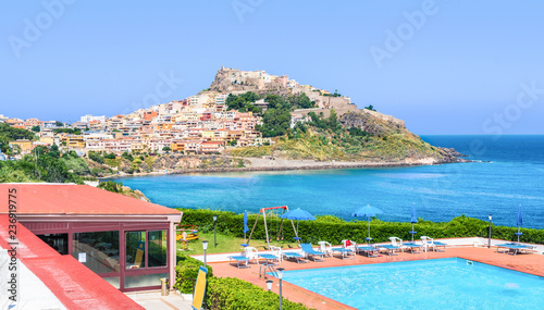 Panoramic view of Castelsardo, Province of Sassari, Sardinia, Italy photo