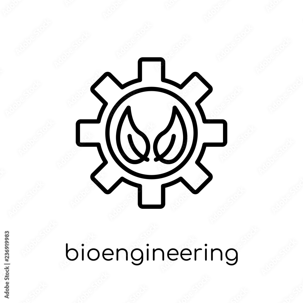 bioengineering icon. Trendy modern flat linear vector bioengineering icon on white background from thin line general collection