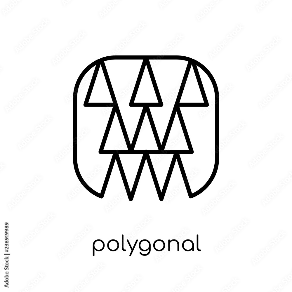 Polygonal buildings of small triangles icon from Geometry collec Polygonal buildings of small triangles icon from Geometry collec