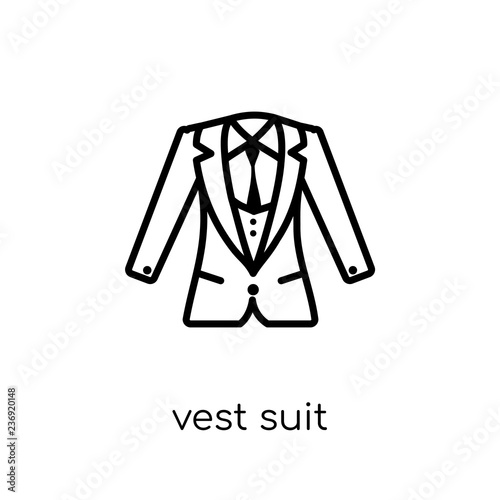 Vest suit icon. Trendy modern flat linear vector Vest suit icon on white background from thin line Luxury collection