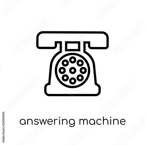 answering machine icon. Trendy modern flat linear vector answering machine icon on white background from thin line Electronic devices collection, outline vector illustration