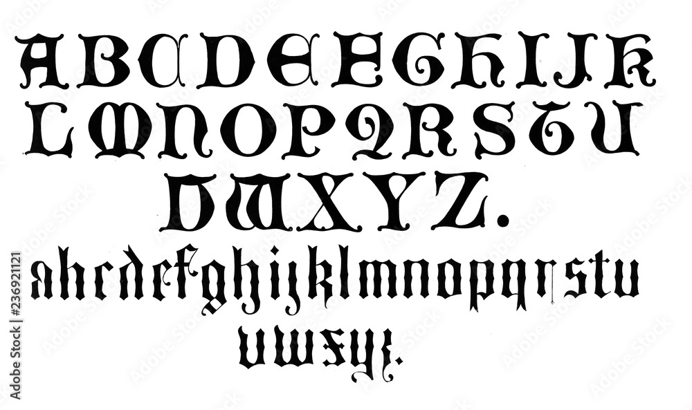 Fototapeta premium Retro font