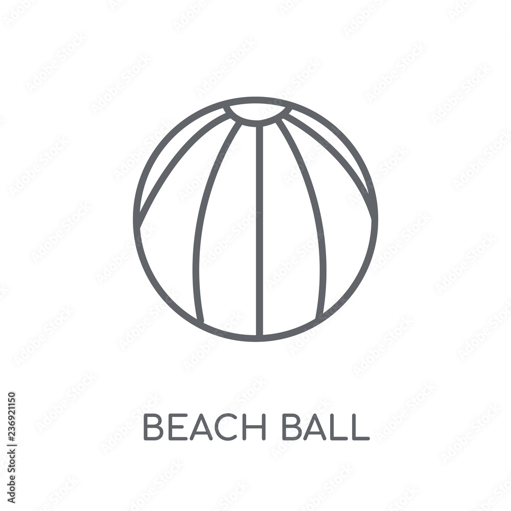 Beach ball linear icon. Modern outline Beach ball logo concept on white