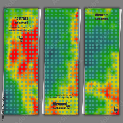 Colored heat map for temperature. Baner template. Eps10 Vector illustration