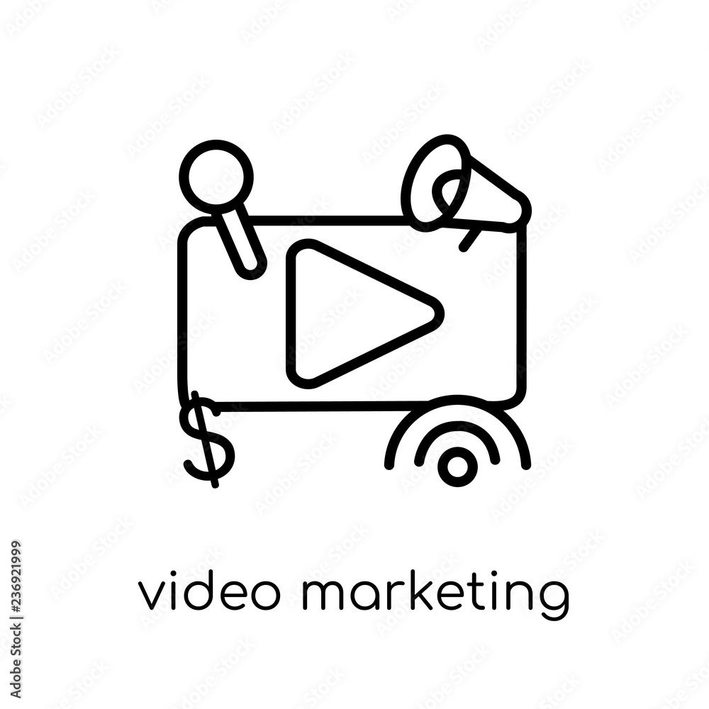 Video marketing icon from Marketing collection.