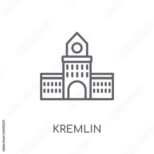 Kremlin linear icon. Modern outline Kremlin logo concept on white background from Architecture and Travel collection