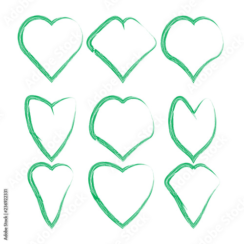 heart shape brush green vegetation