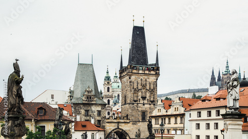 Prague panorama on the Carl's bridge