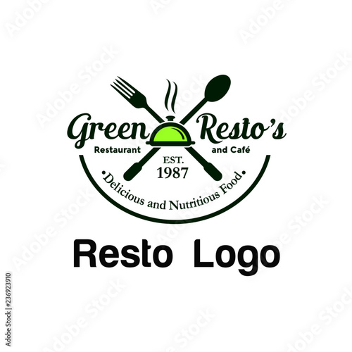 Resto Logo Template Stock Photo