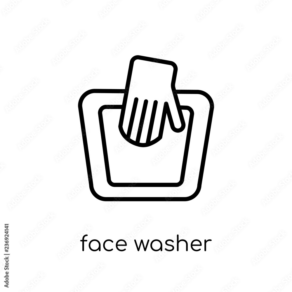 face washer icon from Hygiene collection.