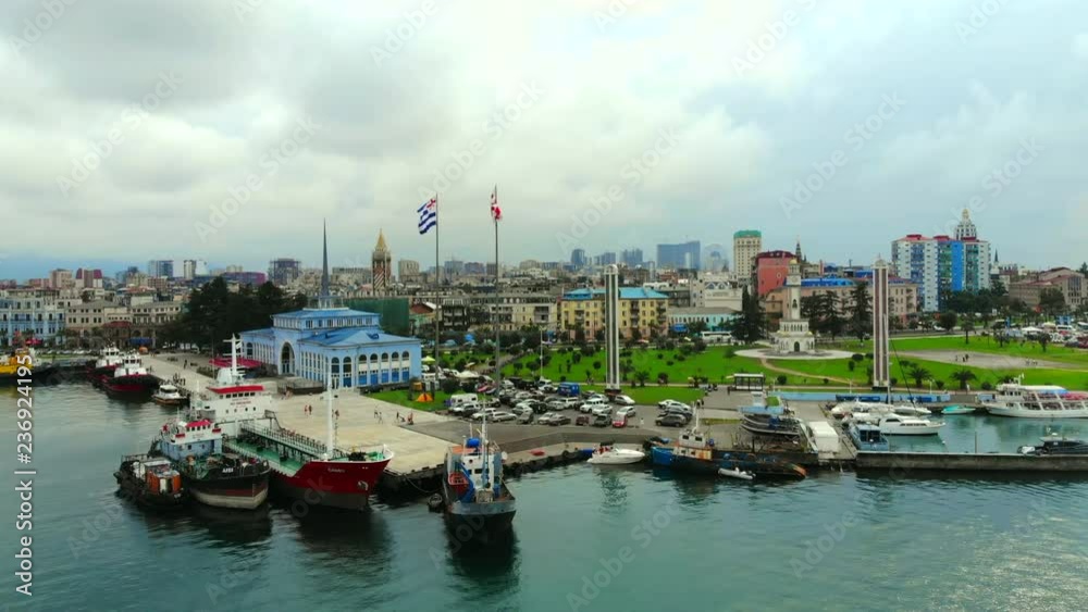 Aerial view of Batumi waterfront, Goergia Aerial view of Batumi waterfront, Goergia