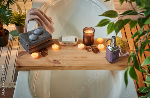Canvastavla Modern spa center and bath room interior concept