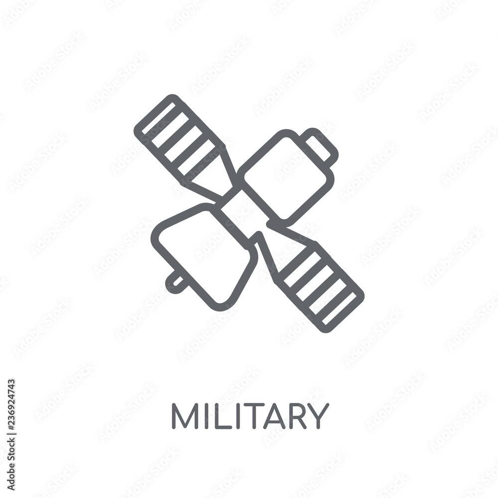 Military Satellites linear icon. Modern outline Military Satellites ...