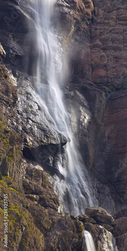 Detailed view of waterfall of Gavarnie, long exposition, Pyrenees Occidentales, France © Tulda