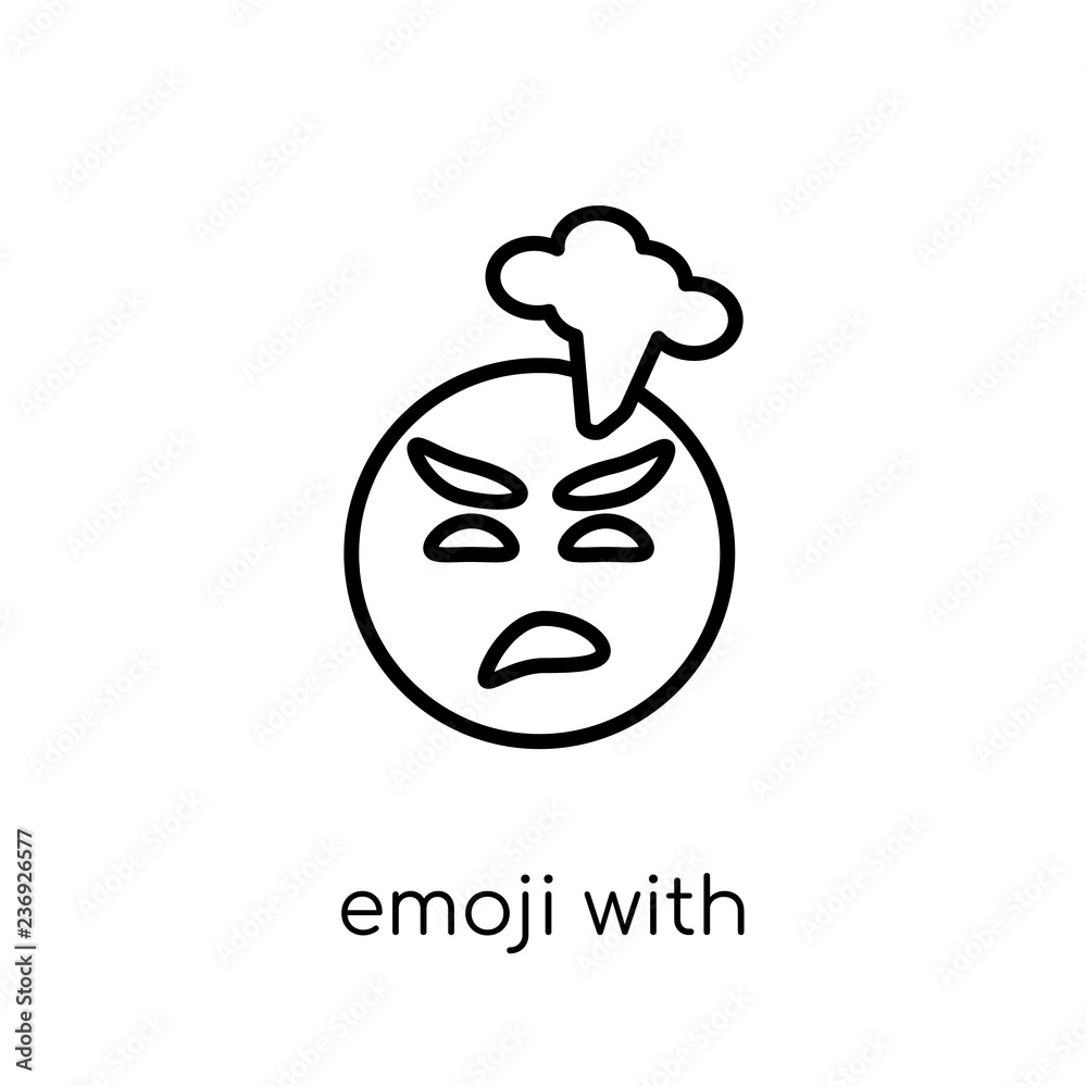 Emoji With Steam From Nose icon from Emoji collection. Emoji With Steam From Nose icon from Emoji collection.