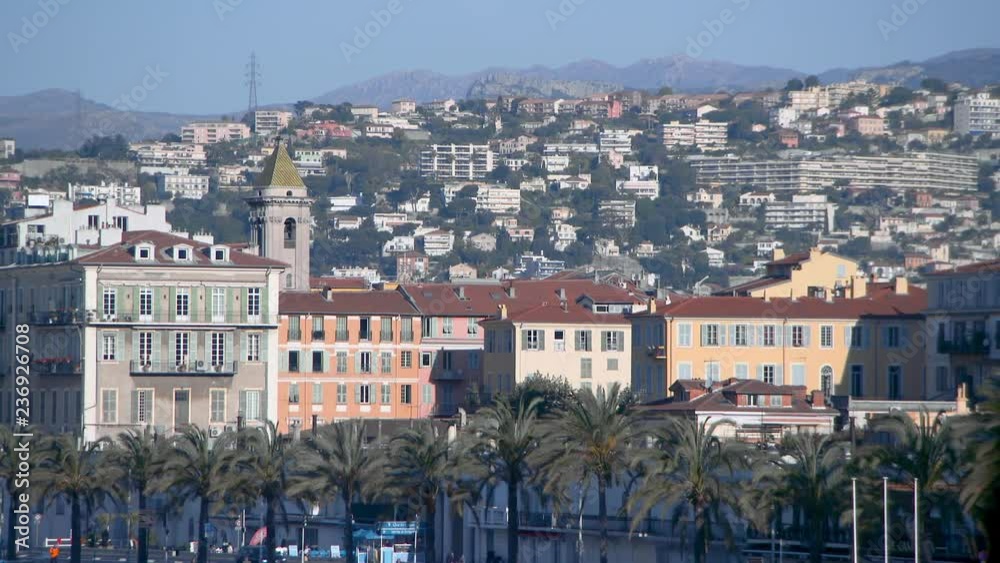Lockdown: City Buildings of Nice France on a Sunny Day