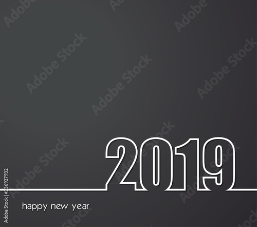 2019 Happy New Year or Christmas Background creative greeting card design, can be used for flyers, invitation, posters, brochure, banners, calendar.