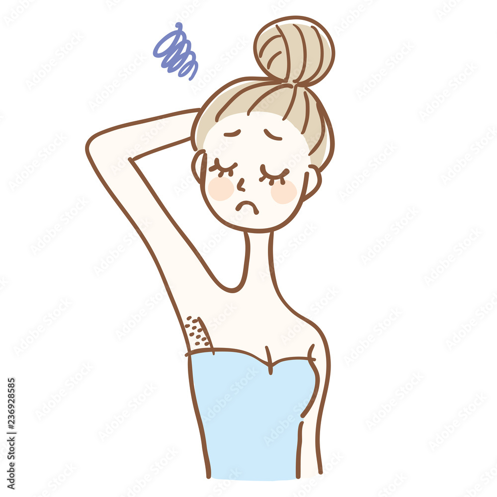 脇毛に悩む女性