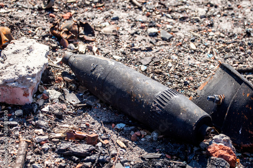 unexploded ordnance, War actions aftermath, Ukraine and Donbass conflict